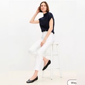 NWT LOFT White Ankle Cropped Jeans Slim Fit